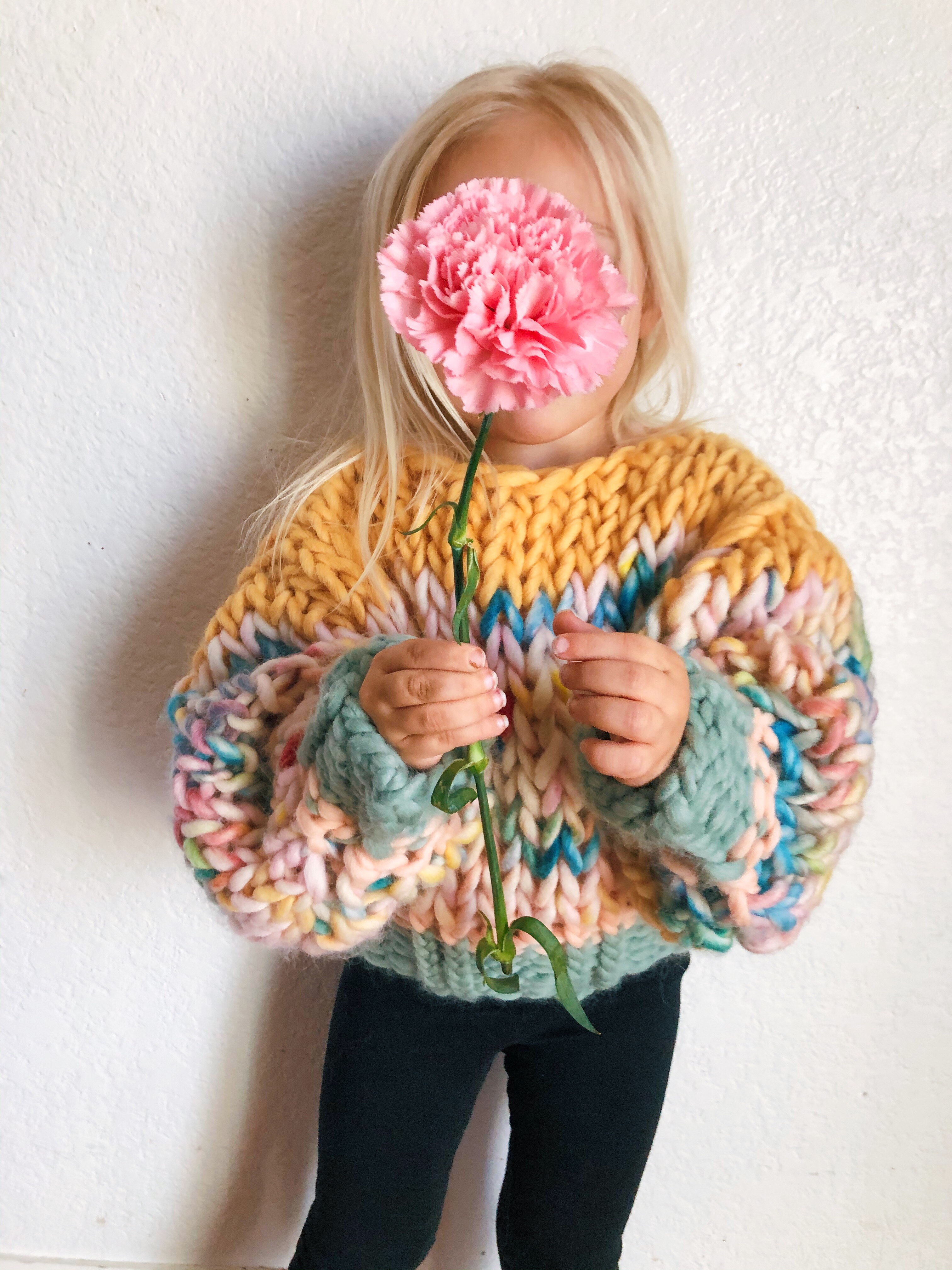 トップス Loved one Logo Jacquard Knit candy Happy Love Co Kids! – happy love co